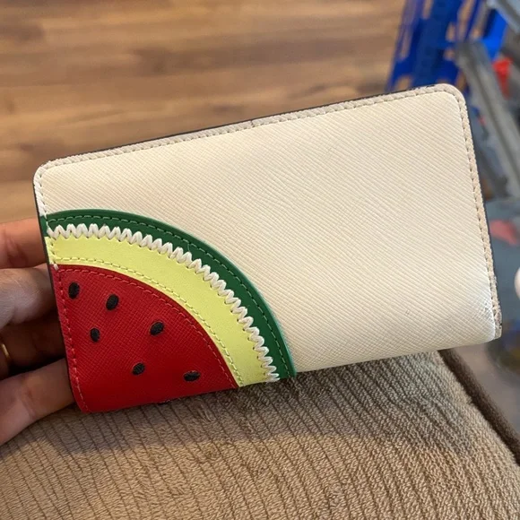 Kate Spade Watermelon Zip Pouch in Red and Green - Picture 3 of 4